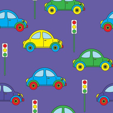 Arabalarda pürüzsüz izler var. Çocuk oyuncağı araçları