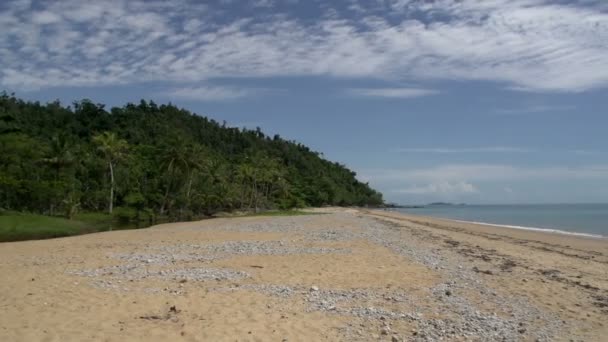 Pan üres beach — Stock videók