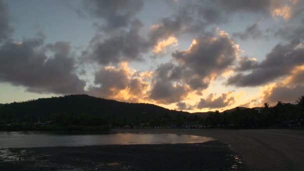 セルバンテスのビーチの夕日 — ストック動画