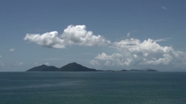 Clouds time lapse above Dunk Island — Stock Video