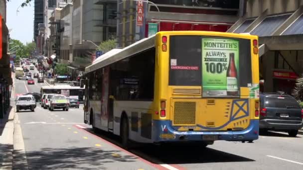 Traffico auto centro di Brisbane — Video Stock