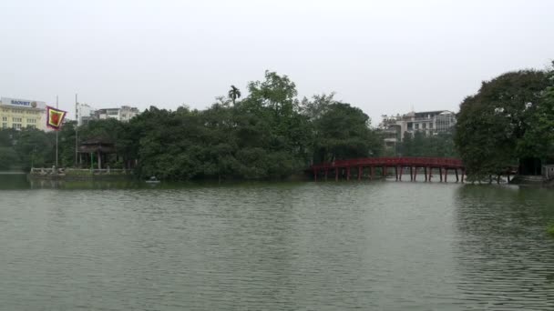 Hoan kiem Gölü Hanoi — Stok video