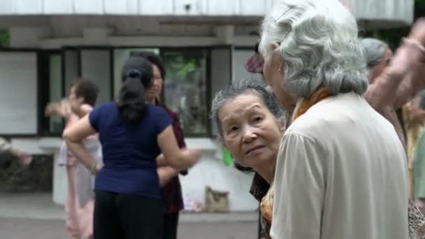 Anziani signore che lavorano fuori — Video Stock