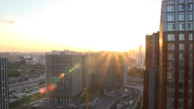 Pekin şehir görünümü günbatımı