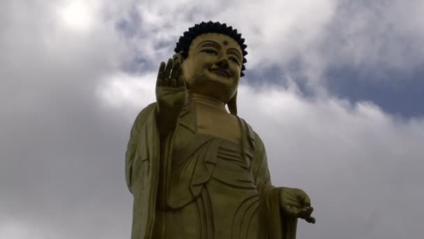 Golden Buddha in Ulaanbaatar, Mongolia — Stock Video