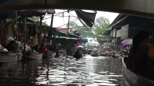 Damnoen Saduak Floating Market — Stock Video