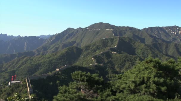 Большая стена Китая — стоковое видео
