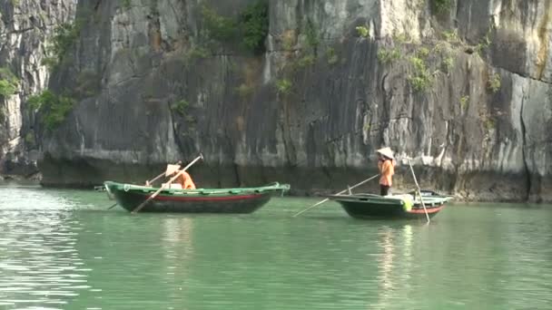 Невеликі човни для туристів — стокове відео