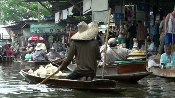 Damnoen Saduak Floating Market — Stock Video