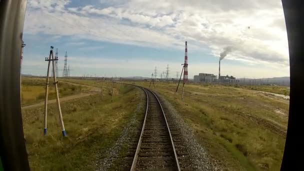 Trans-Siberische spoorlijn — Stockvideo