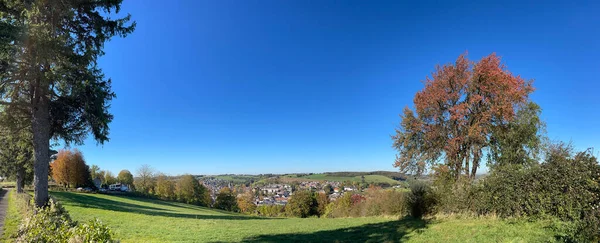 Jesienna Panorama Gulpen Południowym Limburgu Holandii — Zdjęcie stockowe