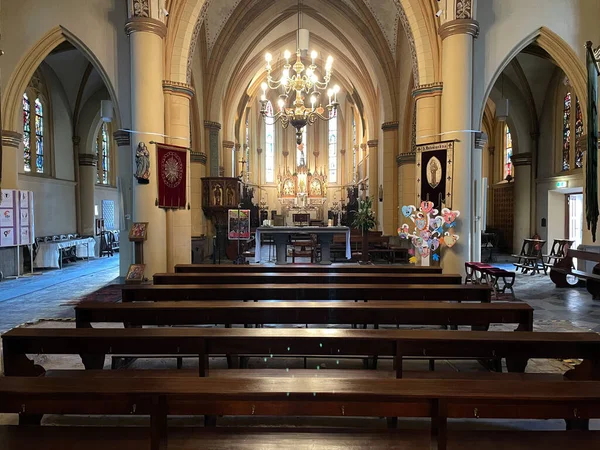 Intérieur Nicolaas Barbara Vieille Église Dans Ville Valkenburg Dans Limbourg — Photo