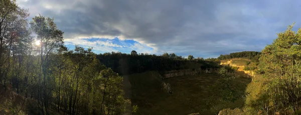 Panorama Desde Krijtlandpad Dellen Alrededor Berg Terblijt Sur Limburgo Los — Foto de Stock