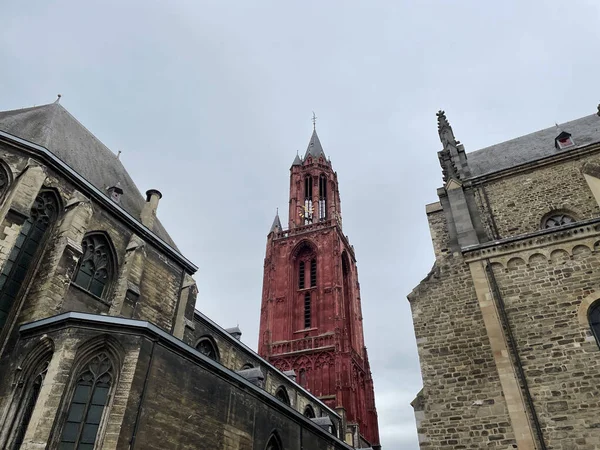 Janskerk Vrijthof Pochmurny Dzień Maastricht South Limburg Holandia — Zdjęcie stockowe