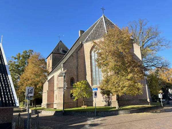 Chiesa Protestante Oale Grieze Durante Autunno Hellendoorn Nei Paesi Bassi — Foto Stock