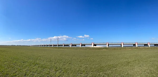 Панорама Дороги Вокруг Виссена Нидерландах — стоковое фото