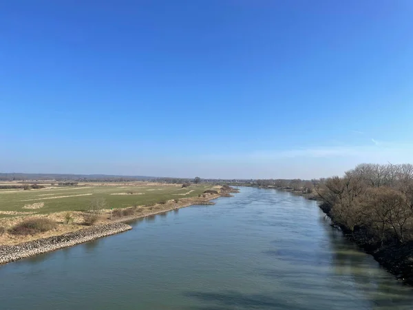 Ijssel Folyó Télen Hollandiában — Stock Fotó