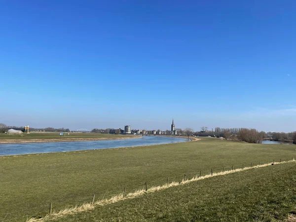 Ποταμός Ijssel Γύρω Από Doesburg Ολλανδία — Φωτογραφία Αρχείου