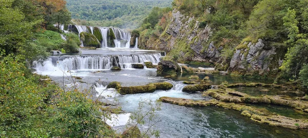 Waterfalls Una National Park Bosnia Herzegovina — Stock Fotó