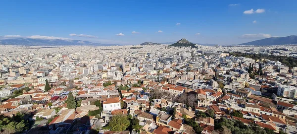 Atina kenti Yunanistan 'da Atina akropolünden görüldü