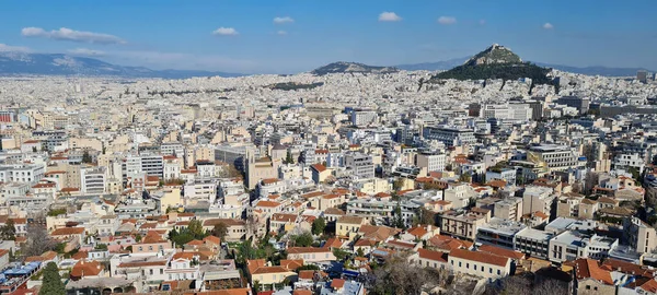 Ciudad Atenas Vista Desde Acrópolis Atenas Grecia — Foto de Stock