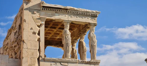 Statue All Acropoli Atene Grecia — Foto Stock