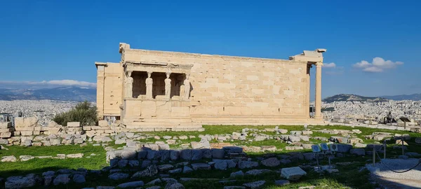 Statues Acropole Athènes Grèce — Photo