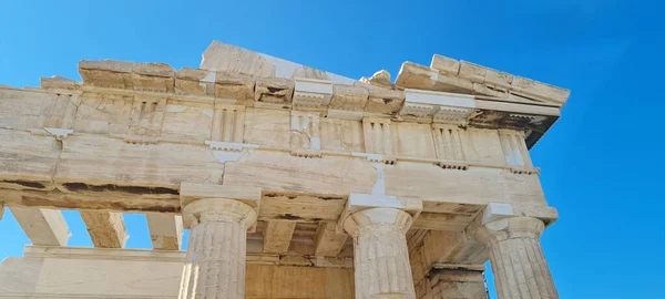 Pilari All Acropoli Atene Grecia — Foto Stock