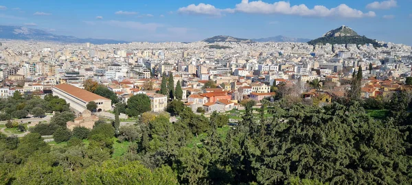 Die Stadt Athen Von Der Akropolis Athen Aus Gesehen — Stockfoto