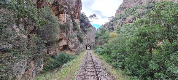 Ferrocarril Diakopto Kalavryta Histórico Ferrocarril Ancho Vía Grecia —  Fotos de Stock