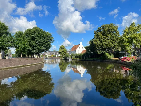Canal Sneek Friesland Países Bajos — Fotografia de Stock
