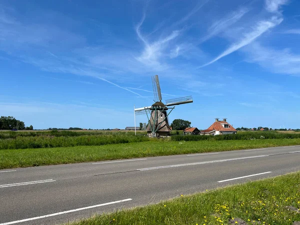 Windmolen Rond Bolsward Friesland — Stockfoto