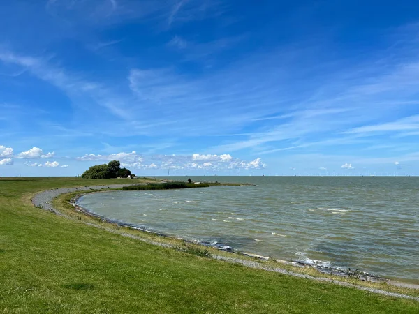 Sea Dyke Molkwerum Friesland Netherlands — Fotografia de Stock