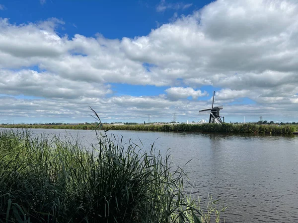 Spider Head Mill Next Canal Akkrum Friesland Netherlands — 图库照片