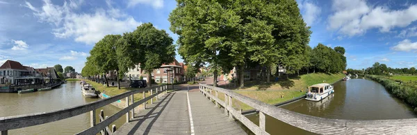 Bridge Canal Bolwerk Franeker Friesland Netherlands — Foto Stock