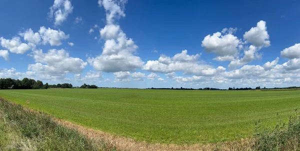 オランダ フリースラントのNij Beets周辺の農地からのパノラマ — ストック写真