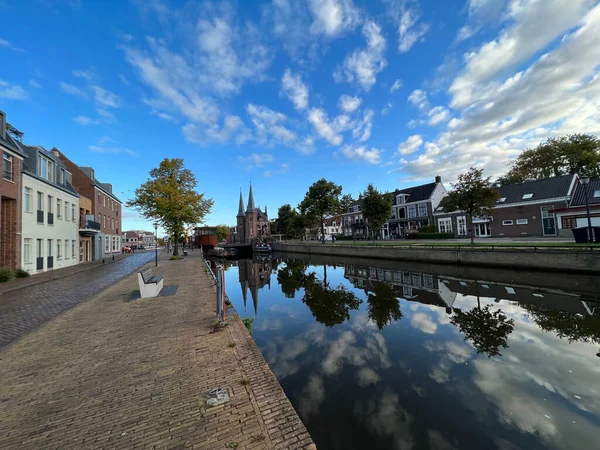 Waterpoort Manhã Sneek Frísia Países Baixos — Fotografia de Stock