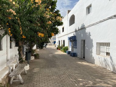 İspanya 'nın eski Agua Amarga şehrinde bir sokak.
