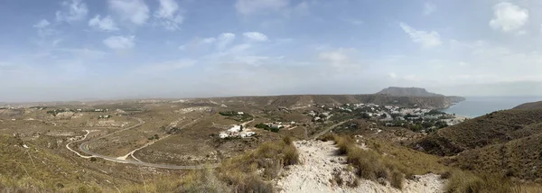 Spanya Agua Amarga Çevresindeki Manzaradan Panorama — Stok fotoğraf