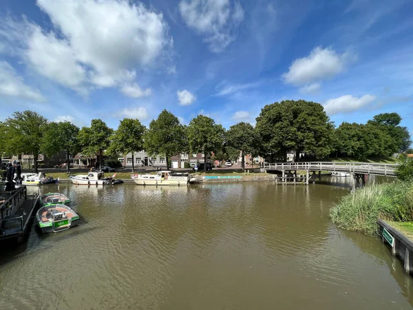 Kanaal Oude Stad Franeker Friesland — Stockfoto