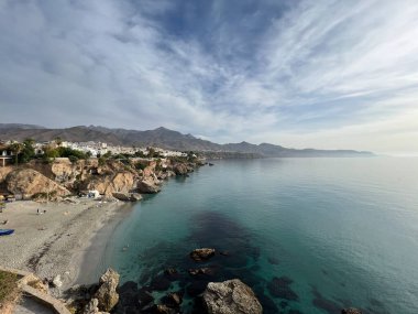 Nerja İspanya 'daki Calahonda plajı