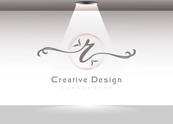 Elegant Handwriting Letter Logo Template — Stock Vector