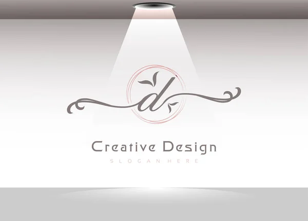 Elegant Handwriting Letter Logo Template — Vetor de Stock