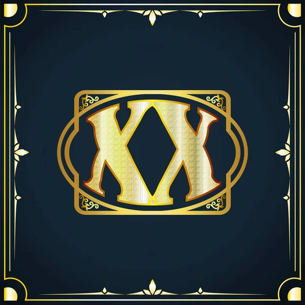 Harf Kraliyet Lüks Logo Şablonu — Stok Vektör