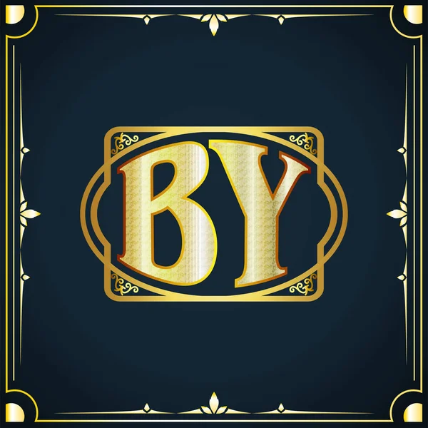 Anfangsbuchstabe Royal Luxury Logo Template — Stockvektor