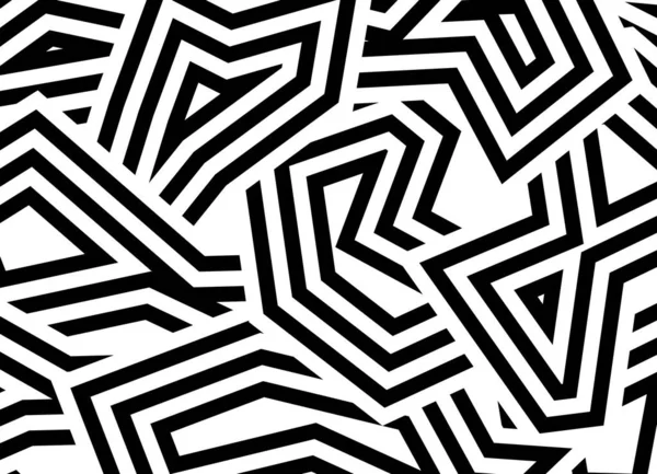 现代条纹黑白相间的断线图案 黑白矢量背景 — 图库矢量图片