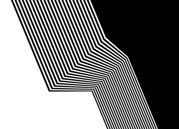 Сучасний Смугастий Чорно Білий Лінійний Візерунок Чорно Білий Векторний Фон — стоковий вектор