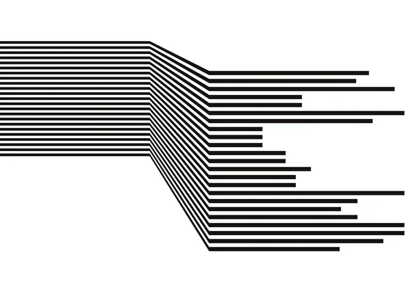 从白色背景上的黑线产生的抽象波 现代矢量背景 — 图库矢量图片