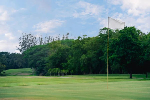 Golf Course Country Side Sand Bunkers Beautiful Sunset Sunrise Time — Fotografia de Stock