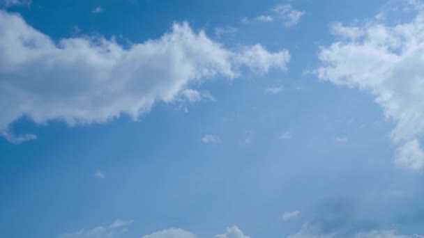 Time Lapse Footage Summer Blue Sky Clouds Background Beauty Clear — Videoclip de stoc